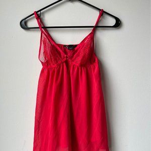 Red see through slip